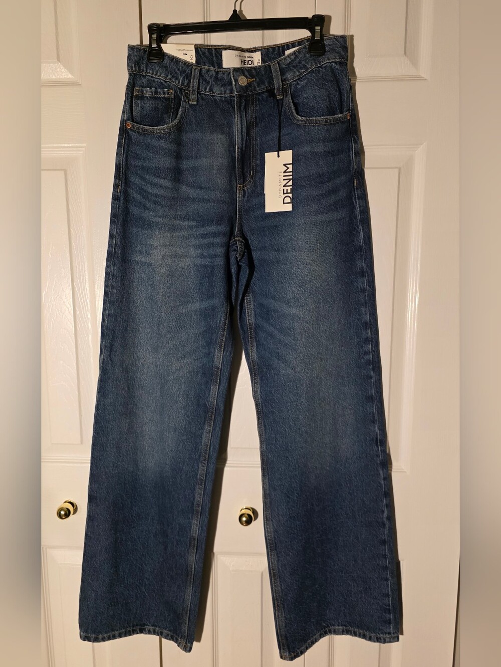 Dynamite Denim Heidi High Rise Wide Leg Jeans 8 Medium Indigo / Aspen